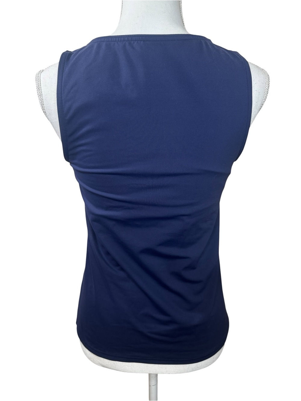 High Neck Tankini Swimsuit Top Navy Tropical Print Lands' End-Size 8 - Picture 4 of 9